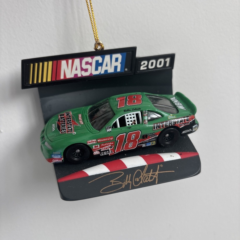 2001 Trevco Bobby Labonte Interstate Batteries #18 NASCAR Christmas Ornament